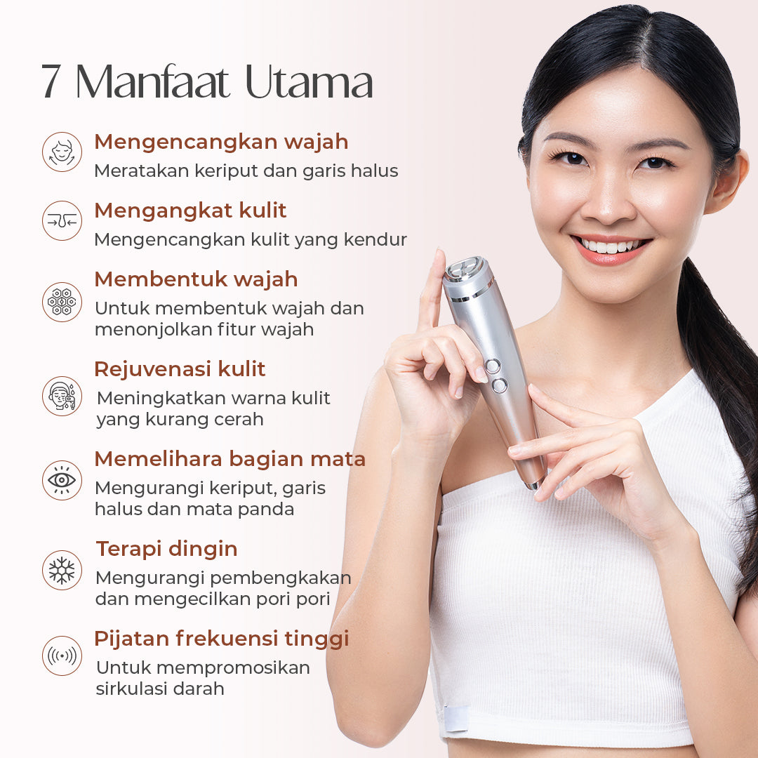 The Splendor Lumin Alat Pengencang Wajah 6in1 | Skin Tightening RF Facial Firming Tool