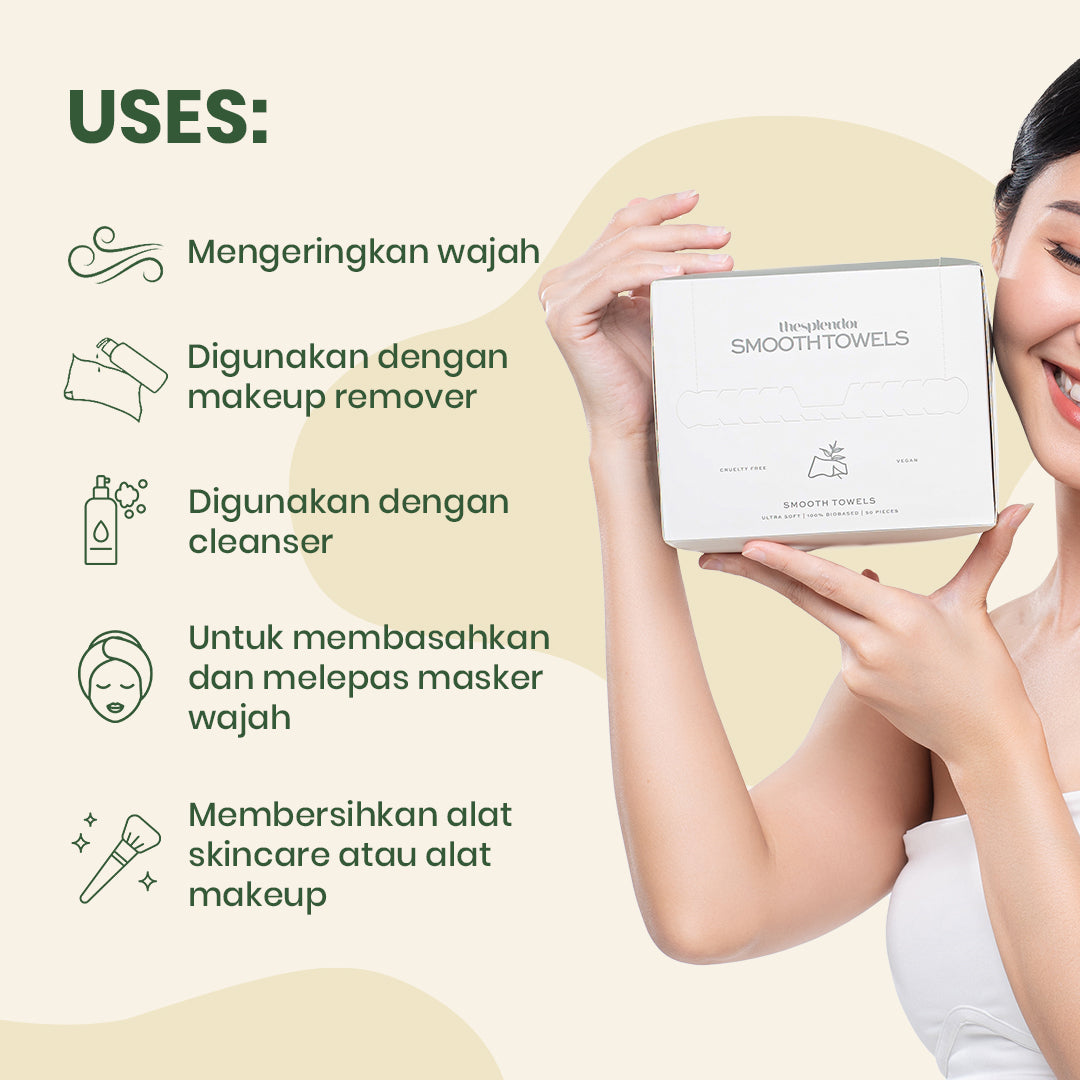 Smooth Towels by The Splendor, Handuk Sekali Pakai Anti Jerawat