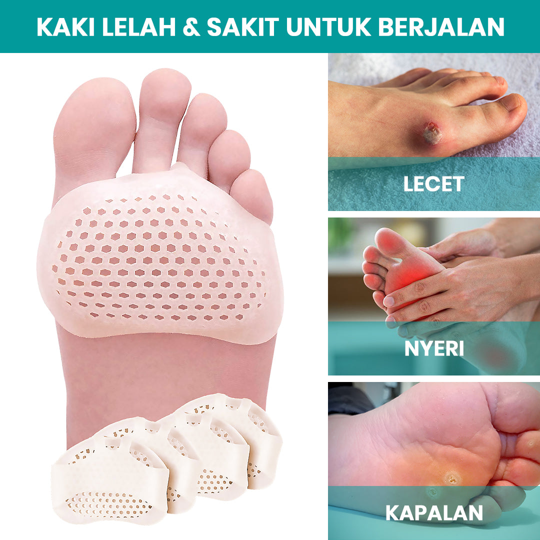 Silikon Pelindung Kaki Forefoot Silicone Pad | Pelindung Ujung Kaki | Pelindung Kaki Anti Lecet | Pelindung Kaki Anti Pecah Pecah | Alas Telapak Kaki