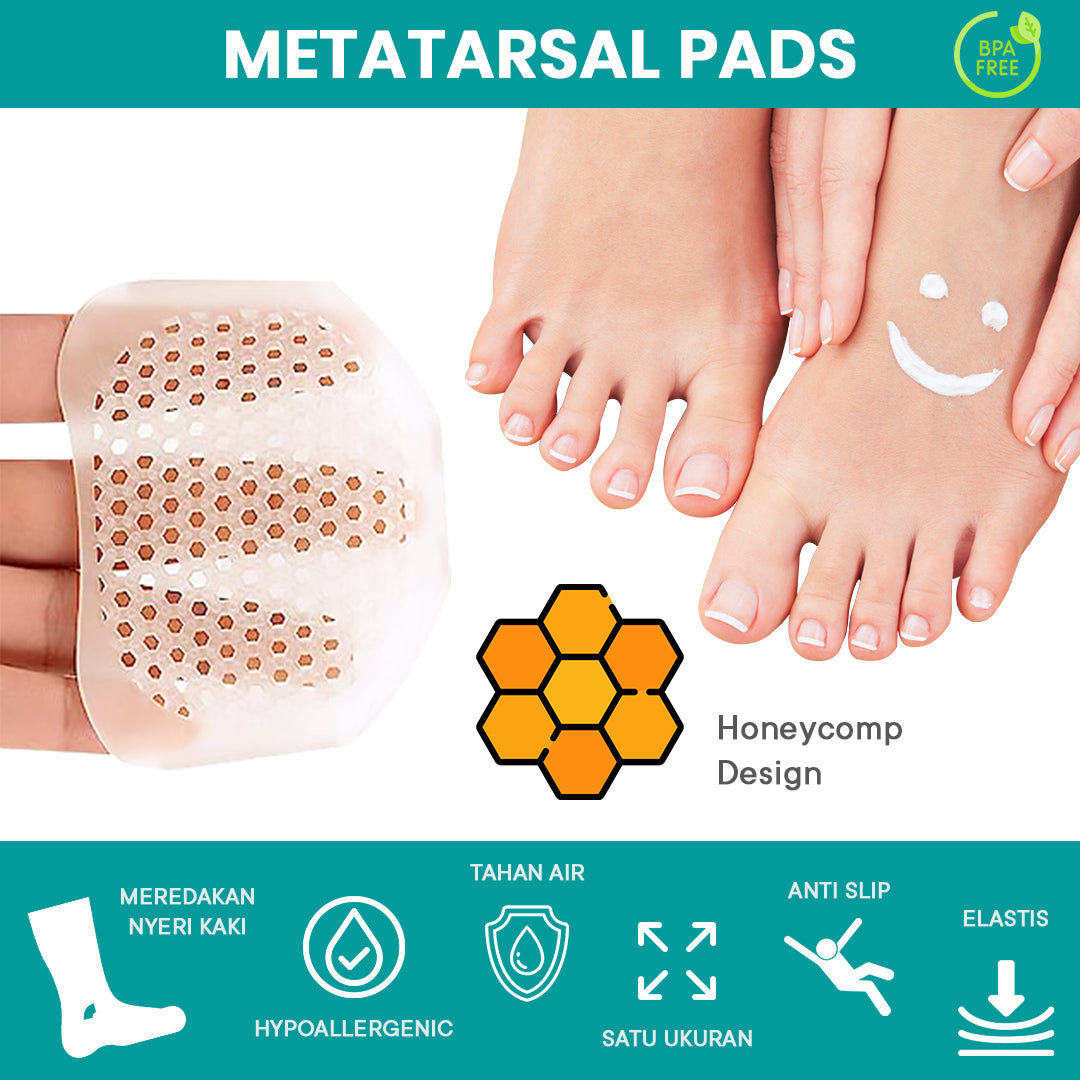 Silikon Pelindung Kaki Forefoot Silicone Pad | Pelindung Ujung Kaki | Pelindung Kaki Anti Lecet | Pelindung Kaki Anti Pecah Pecah | Alas Telapak Kaki