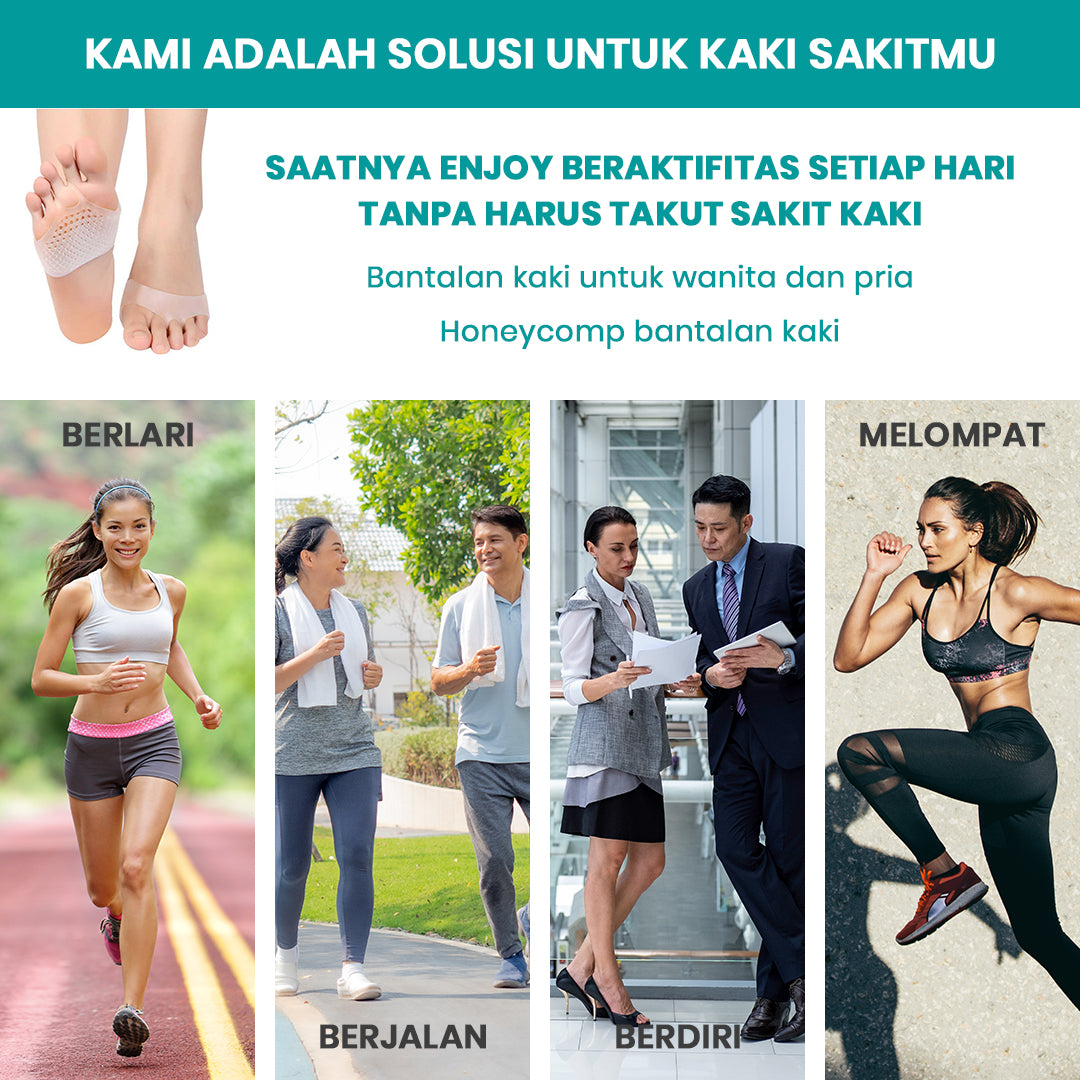 Silikon Pelindung Kaki Forefoot Silicone Pad | Pelindung Ujung Kaki | Pelindung Kaki Anti Lecet | Pelindung Kaki Anti Pecah Pecah | Alas Telapak Kaki