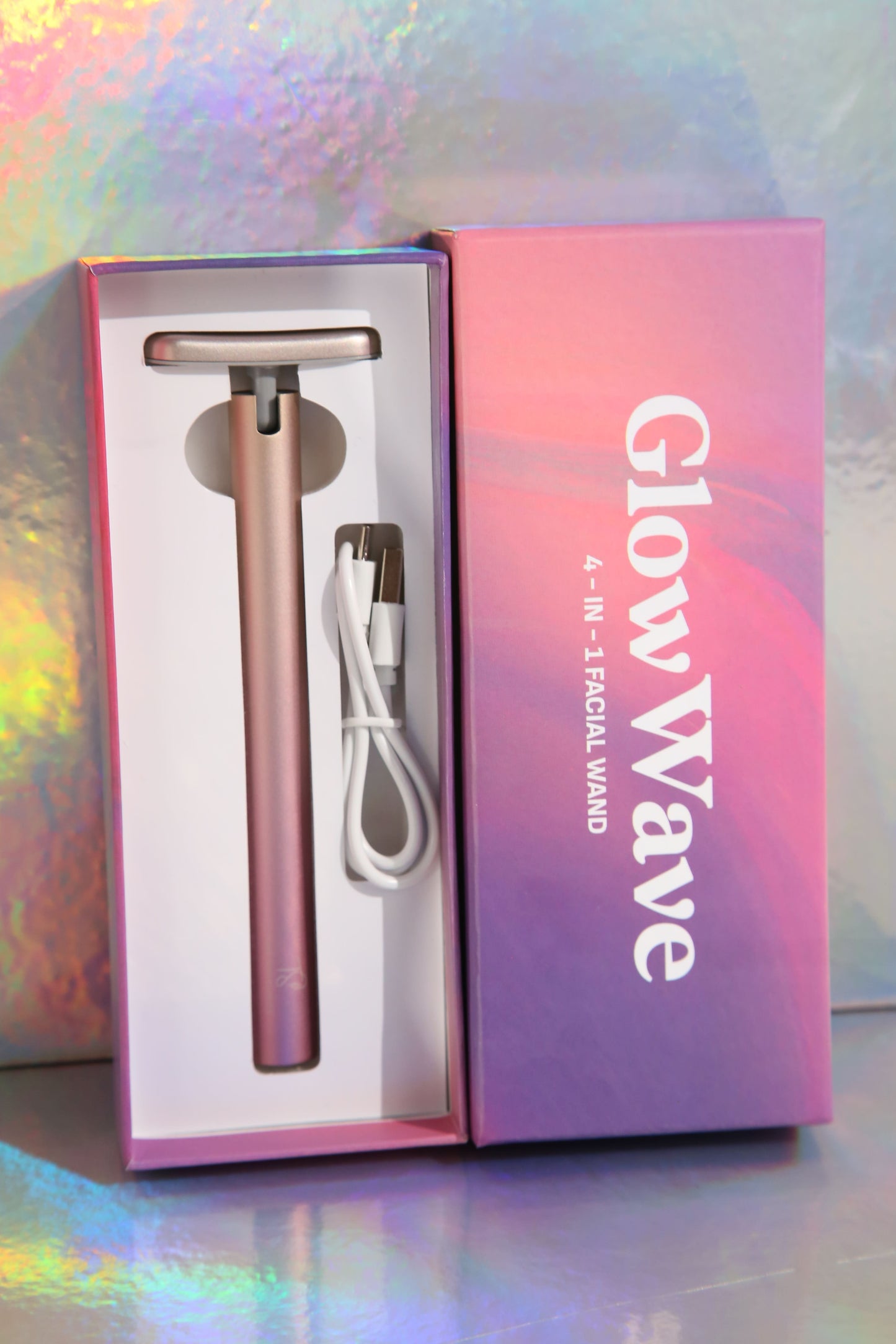 GlowWave Facial Wand 4 in 1 Tongkat Wajah Terapi Lampu Merah