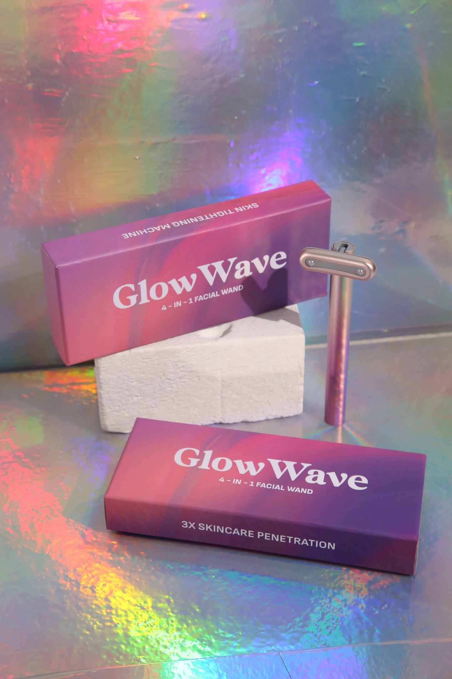 GlowWave Facial Wand 4 in 1 Tongkat Wajah Terapi Lampu Merah